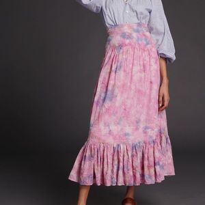 Anthropologie tie-dye maxi / midi skirt